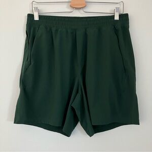 lululemon Pace Breaker Shorts Linerless 7" inseam Hunter Green Mens L